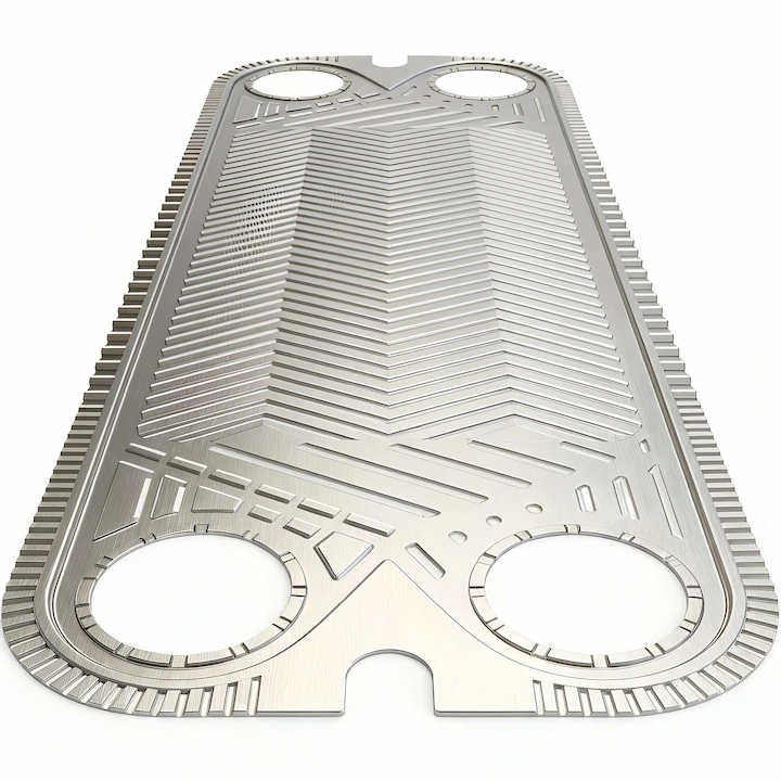 Gasketed heat transfer plate for an AIC A-Line plate and frame heat exchanger
