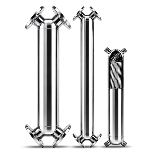 Three AIC JAD-Line vertical shell and coil heat exchangers