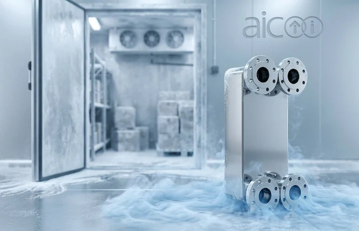 AIC brazed plate heat exchanger in a cold storage room