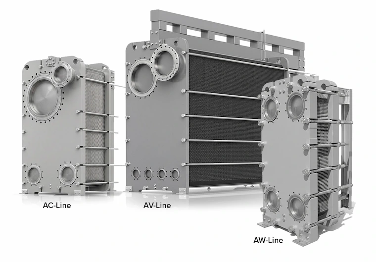 AIC plate and frame heat exchanger lines: AX-Line, AF-Line and A-Line